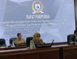 DPRD Sulbar Rapat Paripurna Jawaban Fraksi Terkait Tiga Ranperda Inisiatif