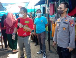 Kapolsek dan Camat Polewali Edukasi Warga di Pasar Sentral Pekkabata