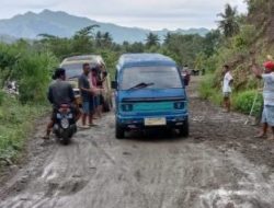 Aksi Mulia Puluhan Supir Petepete di Polman, Perbaiki Jalan Rusak dengan Patungan