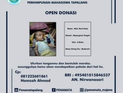 Bayi Hidrosefalus Terima Bantuan Hasil Galang Dana Mahasiswa Tapalang