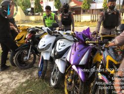 Bubarkan Balapan Liar Polres Majene Amankan Enam Unit Motor
