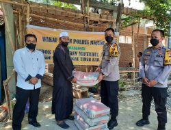 Kapolres Majene Wakafkan Ratusan Zak Semen Asrama Tahfiz Qur’an Pompes Miftahul Jihad