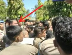 Terobos Pengamanan, Ajudan Bupati Majene Terekam Ikut Pukul Mahasiswa